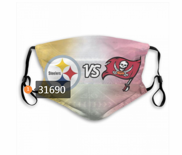 2020 NFL Pittsburgh Steelers 26029 Dust mask with filter